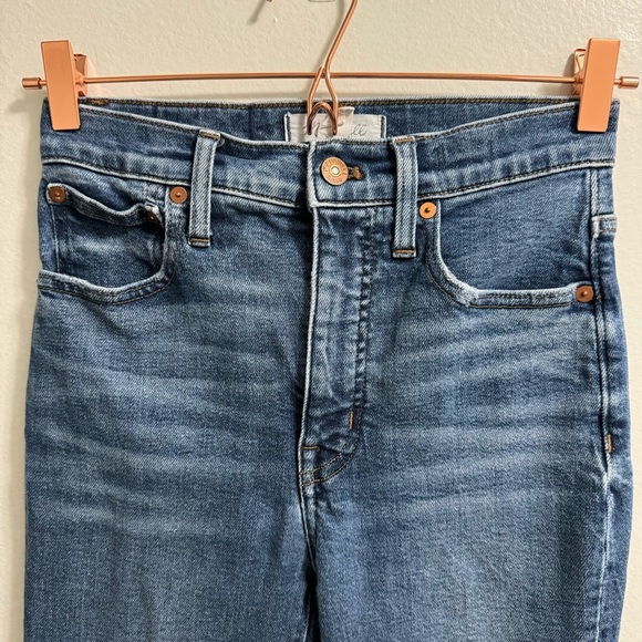Madewell High Rise Slim Demi-Boot Cut Jeans Size 24 - Picture 2 of 12